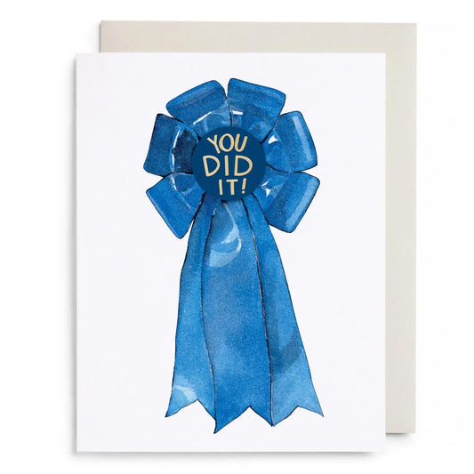 Blue Ribbon Congratulations Card