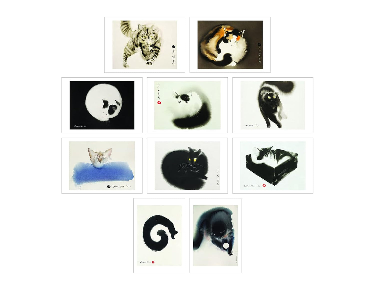 Cat Box: 100 Postcards by 10 Artists