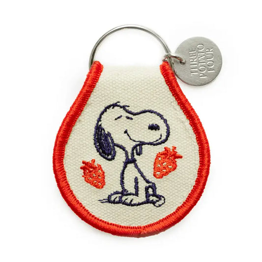 Snoopy Strawberry Patch Keychain