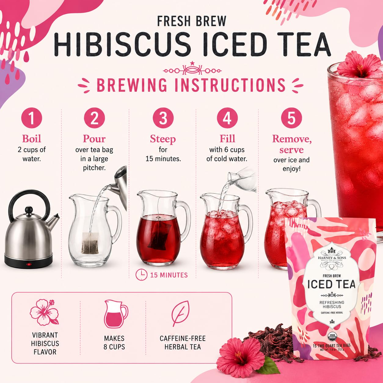 Hibiscus Fresh Brew Iced Tea