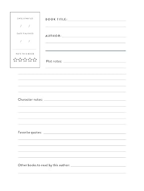 Bibliophile Reader's Journal