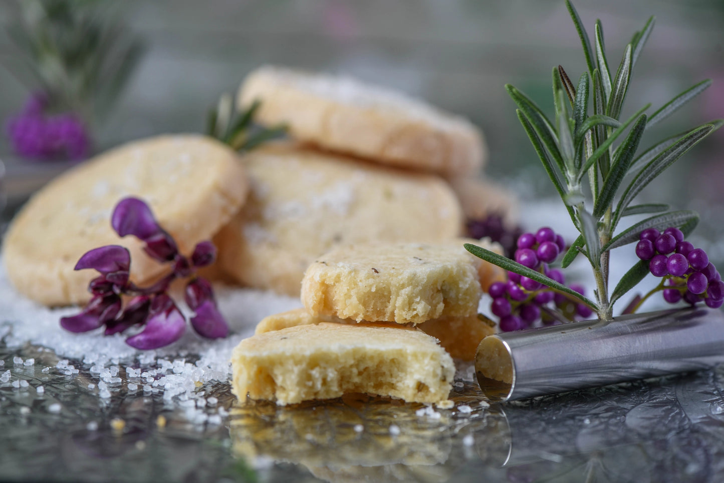 Salted Rosemary Shortbread Cookies - Ali's Wagon