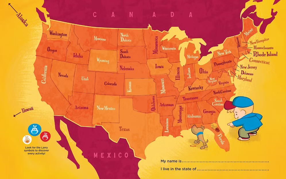 Larry Gets Lost in The USA Activity Book