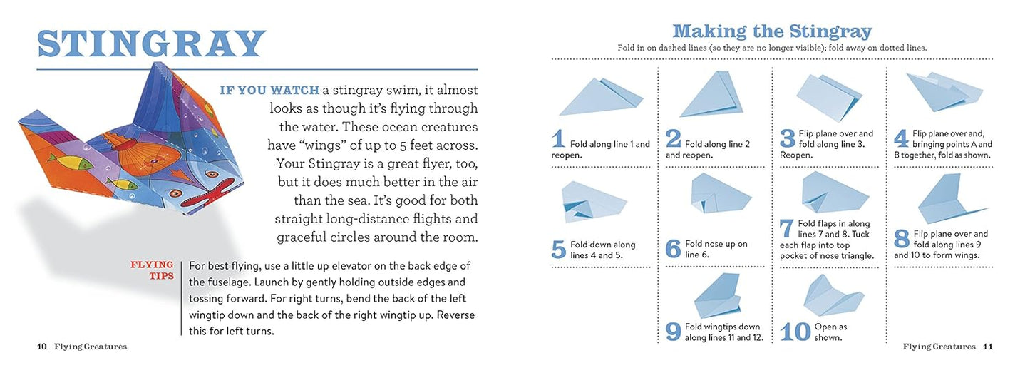 Flying Creatures Paper Airplane Book