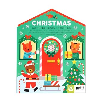 Christmas Coloring Book + Stickers
