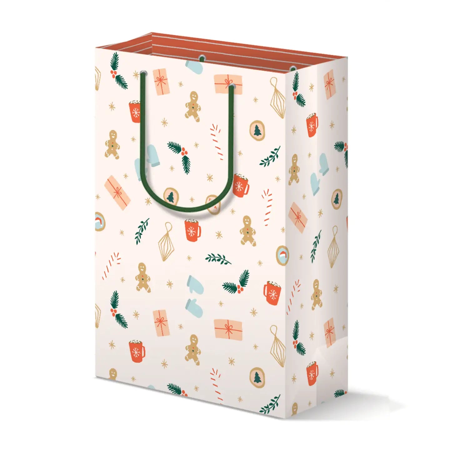 Pink Holiday Pattern Holiday Gift Bag