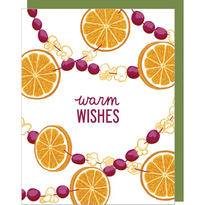 Orange Slice Garland Holiday Card Set - Box of 8