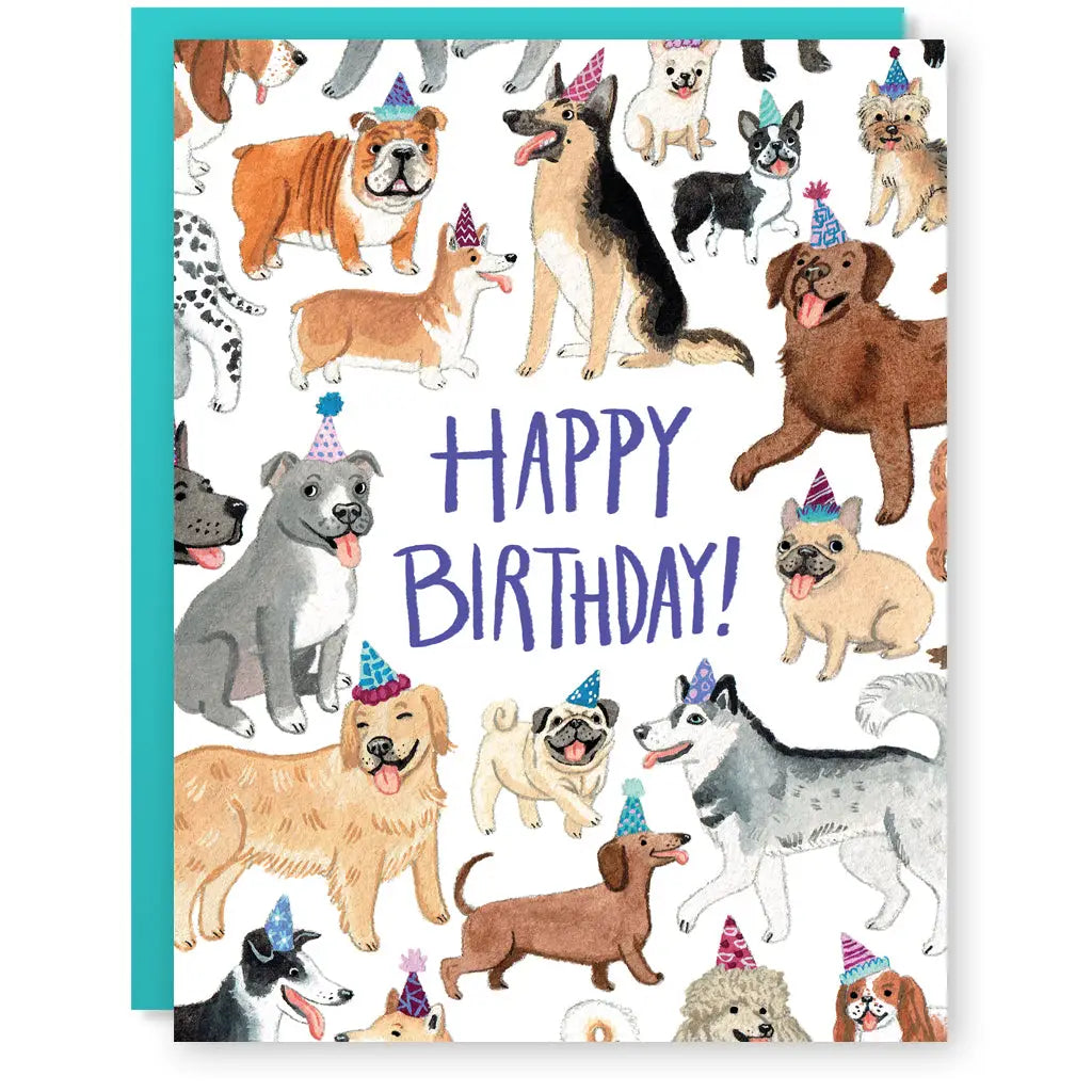 Birthday Dogs Greeting Card