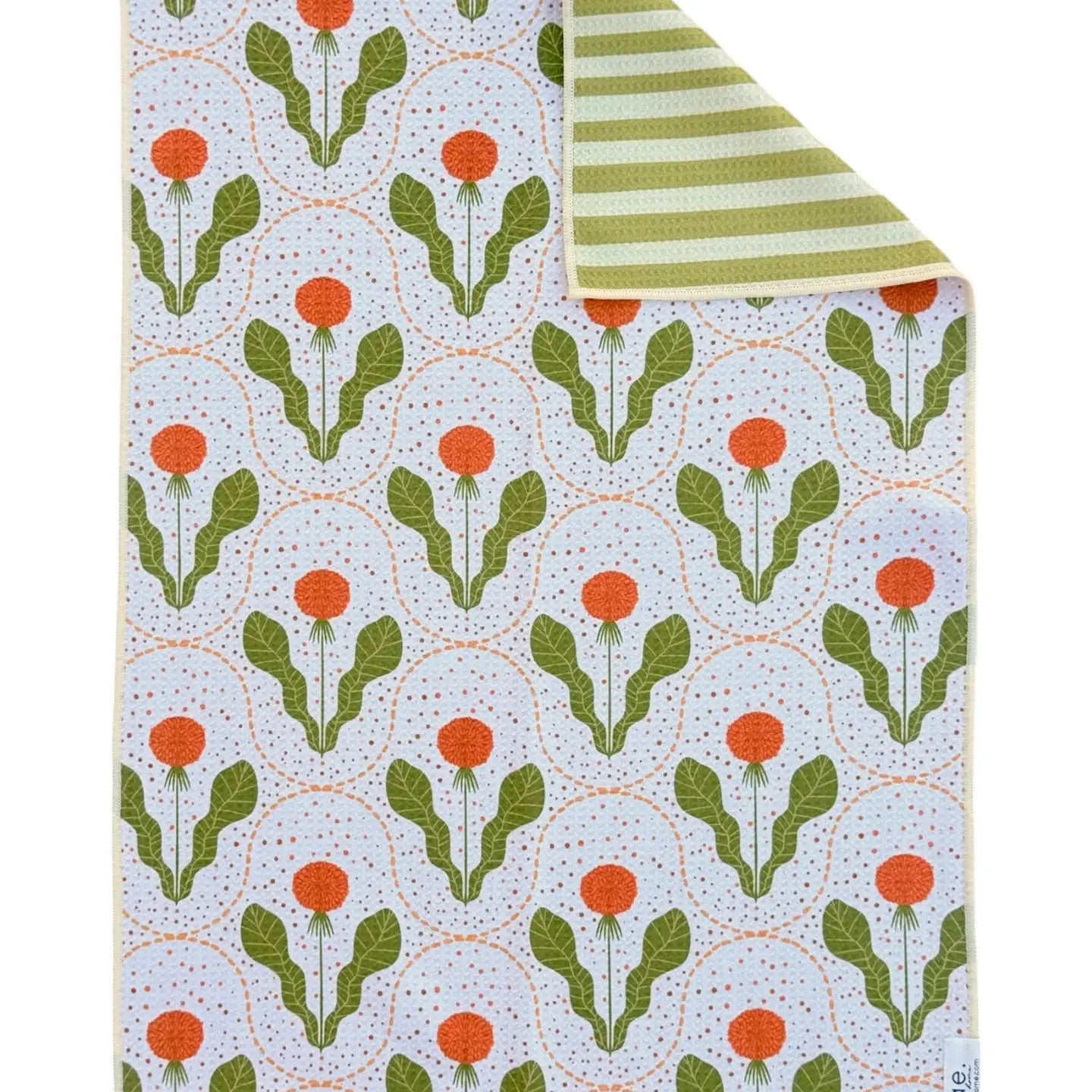 Sprout and Stripe Reversible Hand Towel