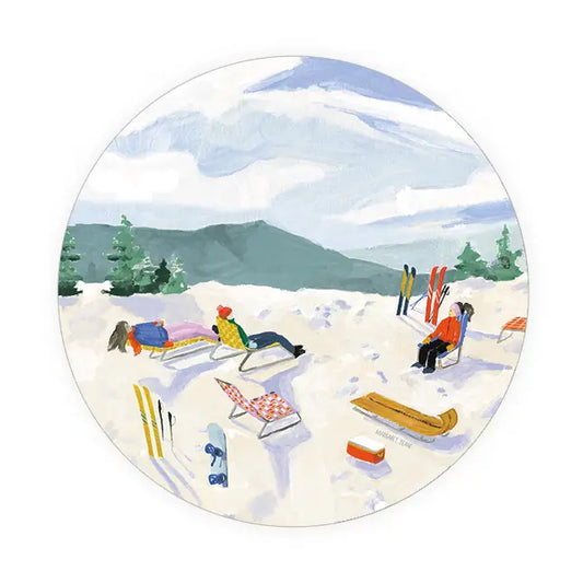 Skiers Seedlings Coaster