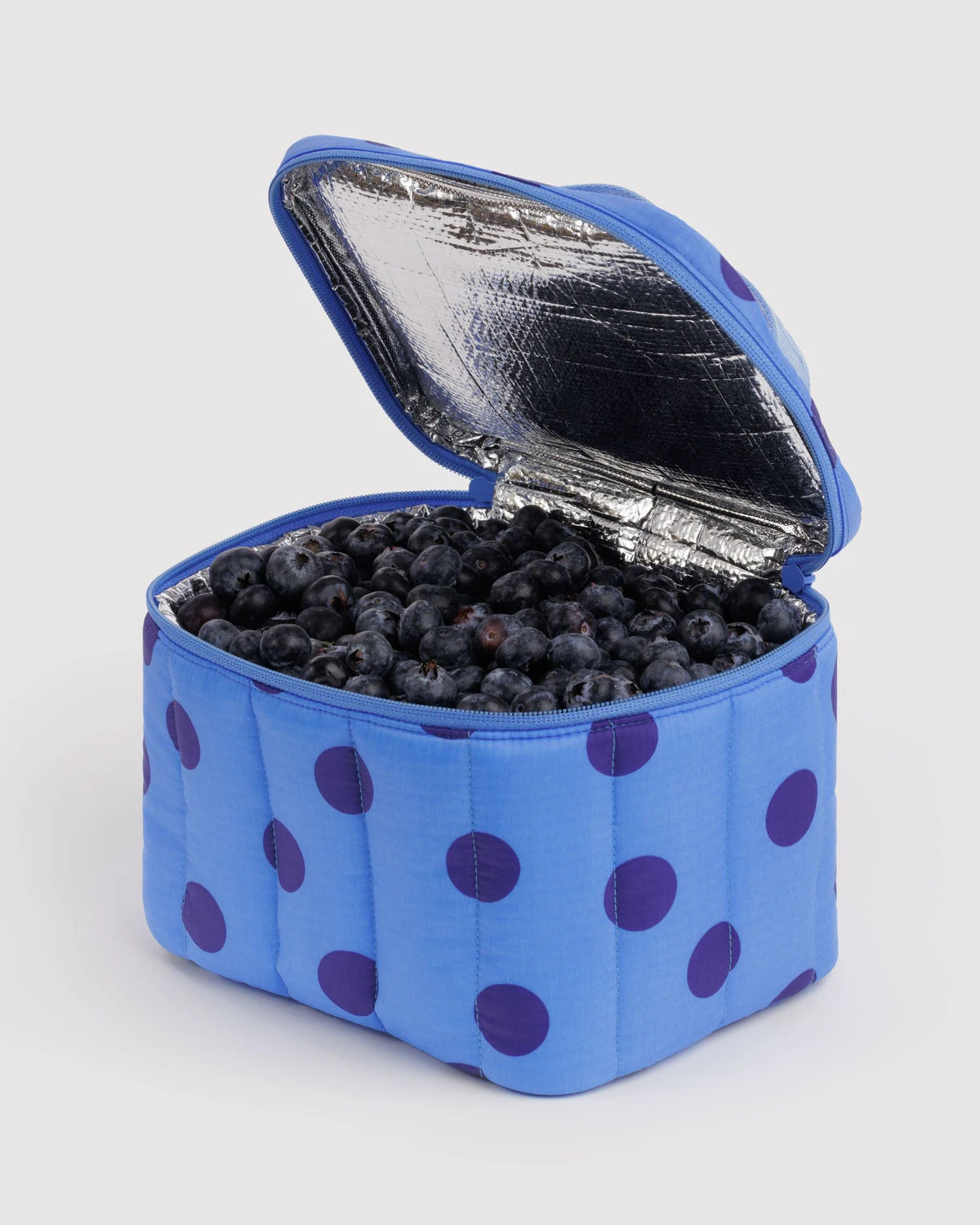Blue Polka Dot Puffy Lunch Bag