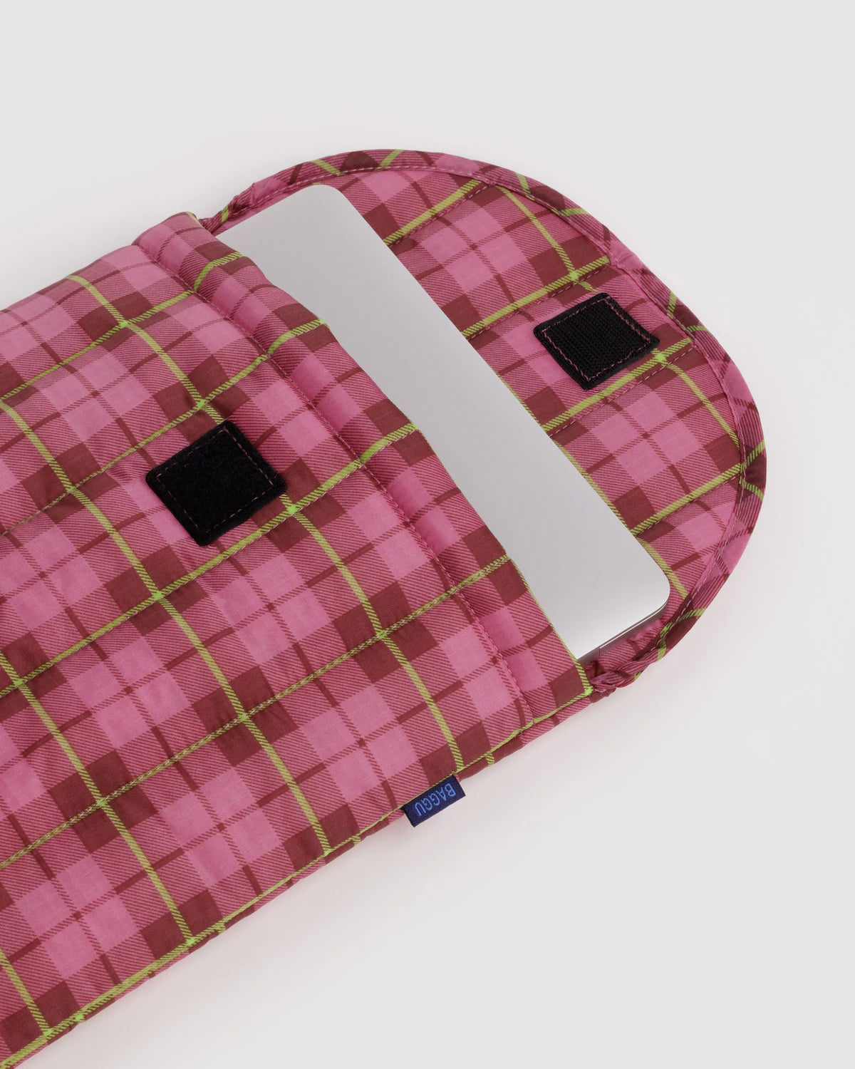 Azalea Pink Tartan 13"/14" Baggu Laptop Sleeve