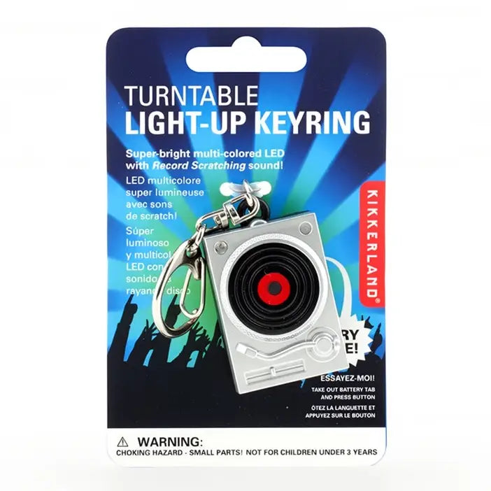 Turntable LED Keychain