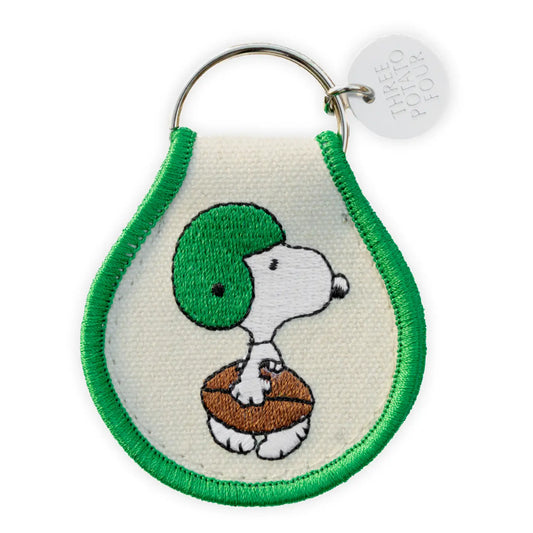 Snoopy Football Patch Keychain
