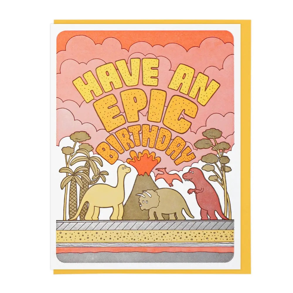 Epic Dino Birthday Card - Ali's Wagon