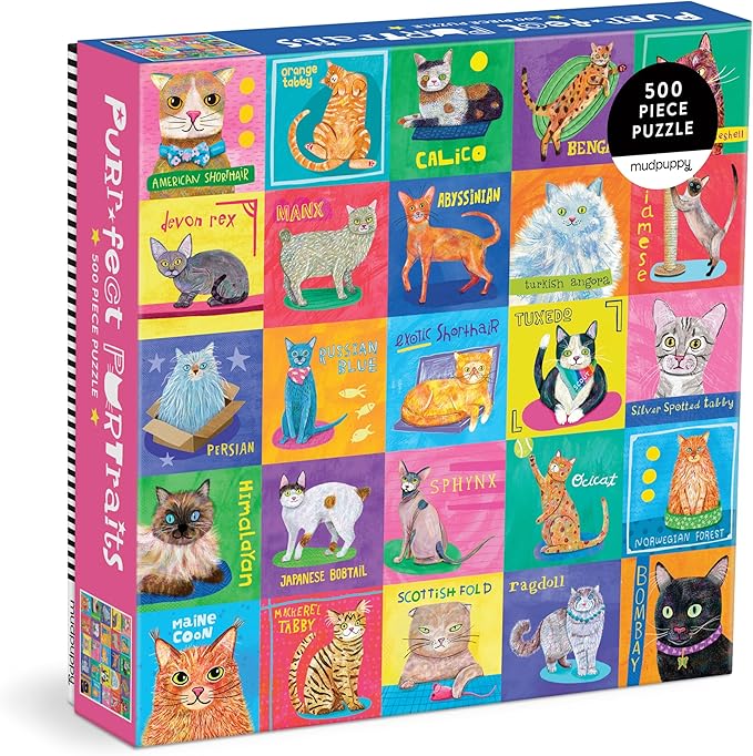 Purr-fect Portraits 500 Piece Puzzle