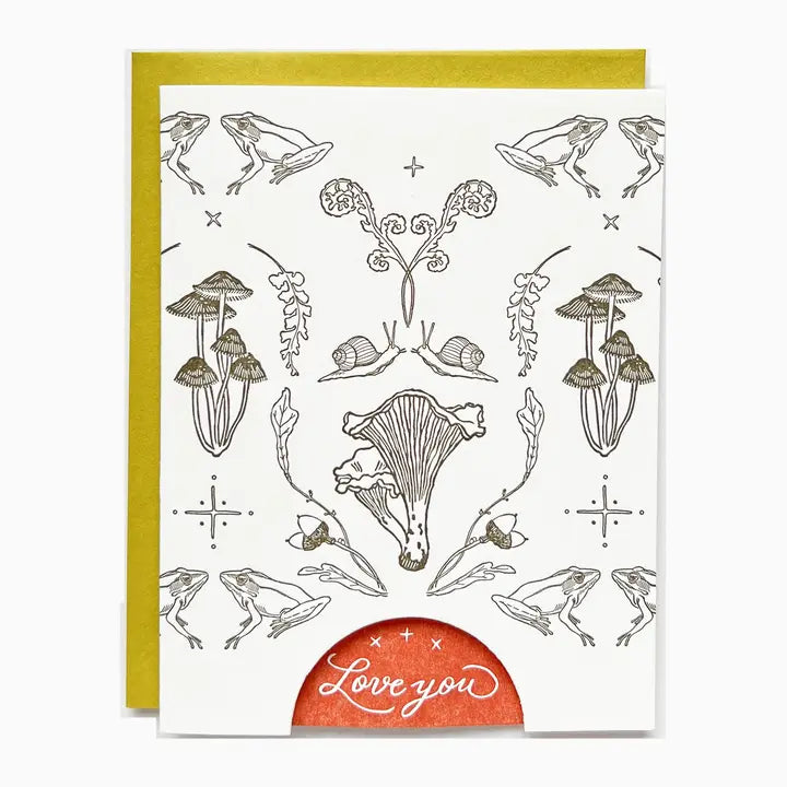 Mushroom Woodland Love Greeting Card