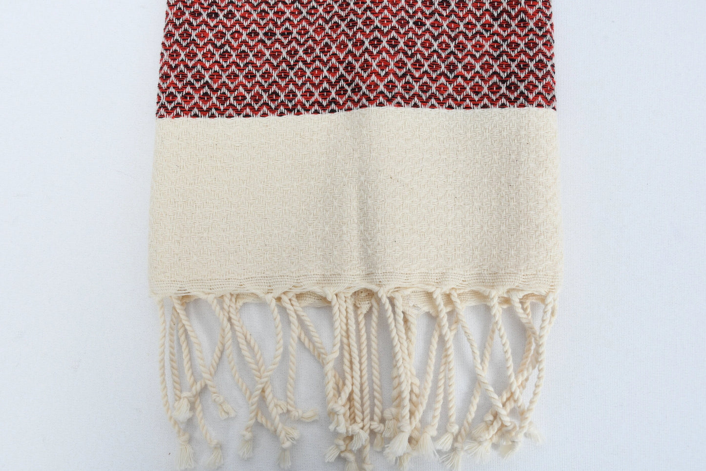 Red Organic Turkish Hand Towel