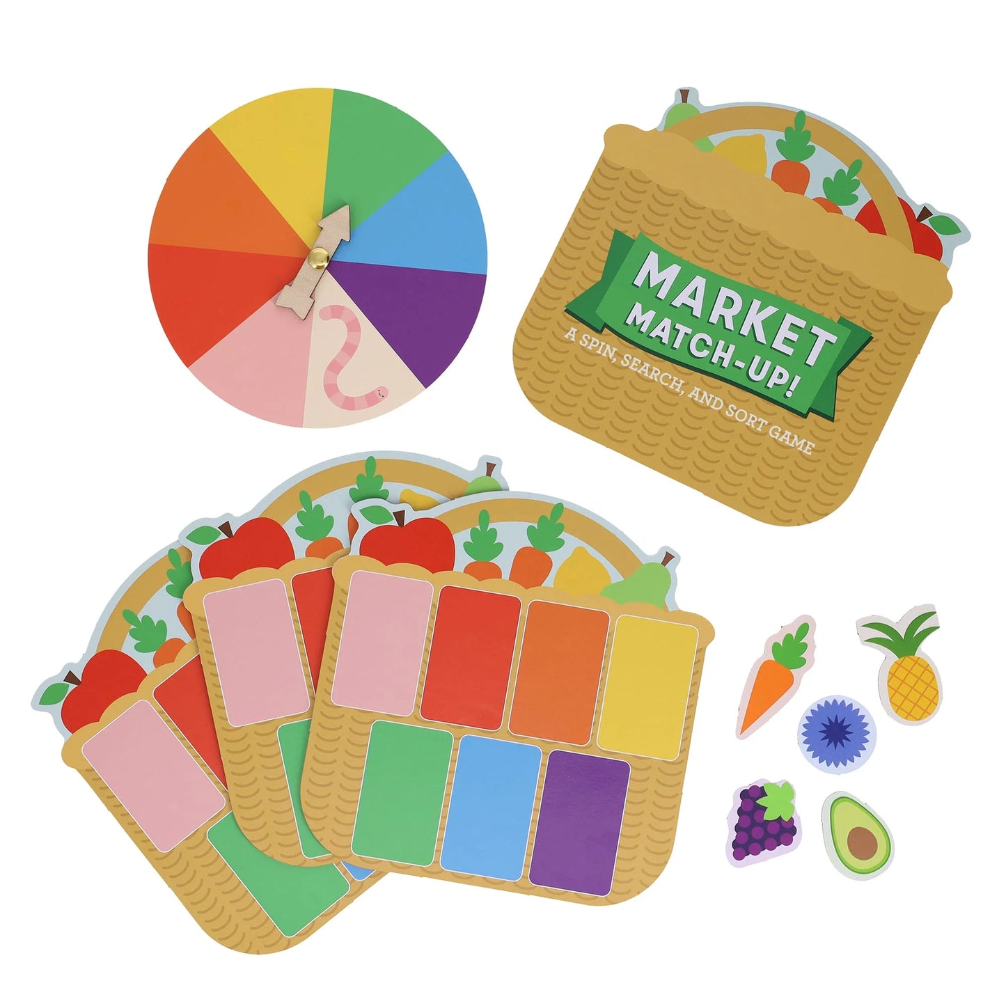 Market Match-Up Spin, Search, And Sort Game