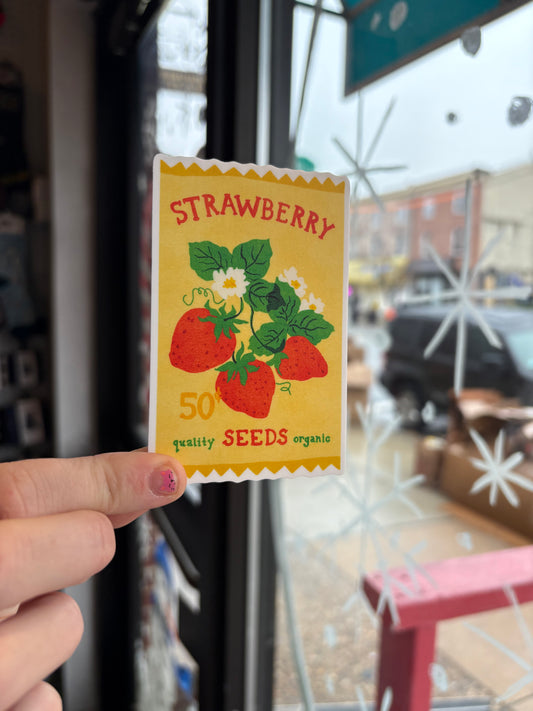 Strawberry Seed Packet Sticker