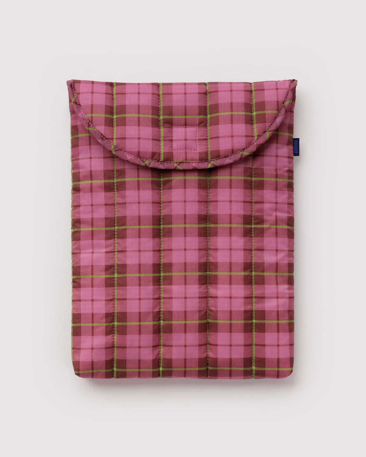 Azalea Pink Tartan 13"/14" Baggu Laptop Sleeve