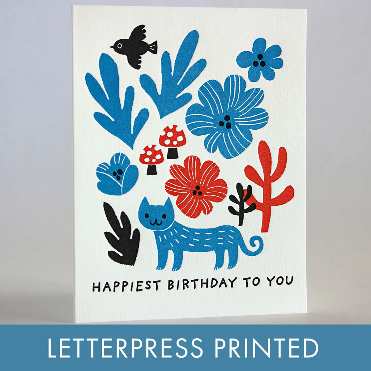 Happiest Birthday Cat Greeting Card - Ali's Wagon