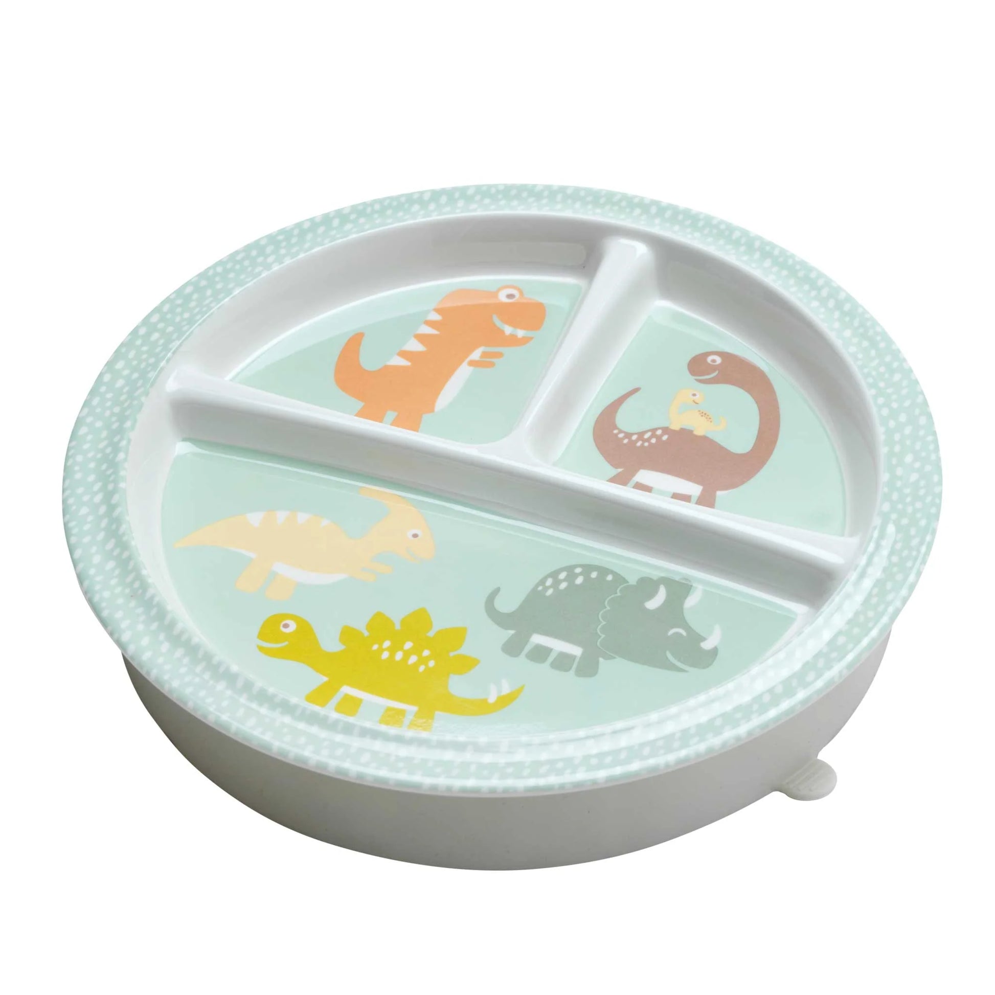 Baby Dinosaur Divided Suction Plate - Ali's Wagon