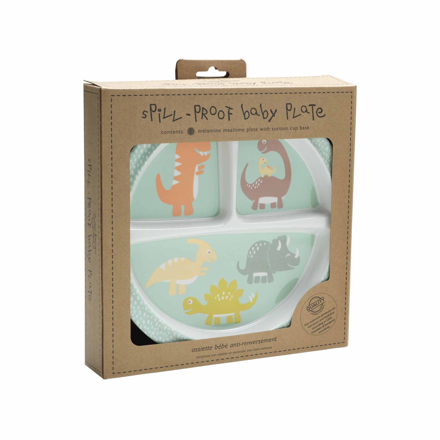 Baby Dinosaur Divided Suction Plate - Ali's Wagon