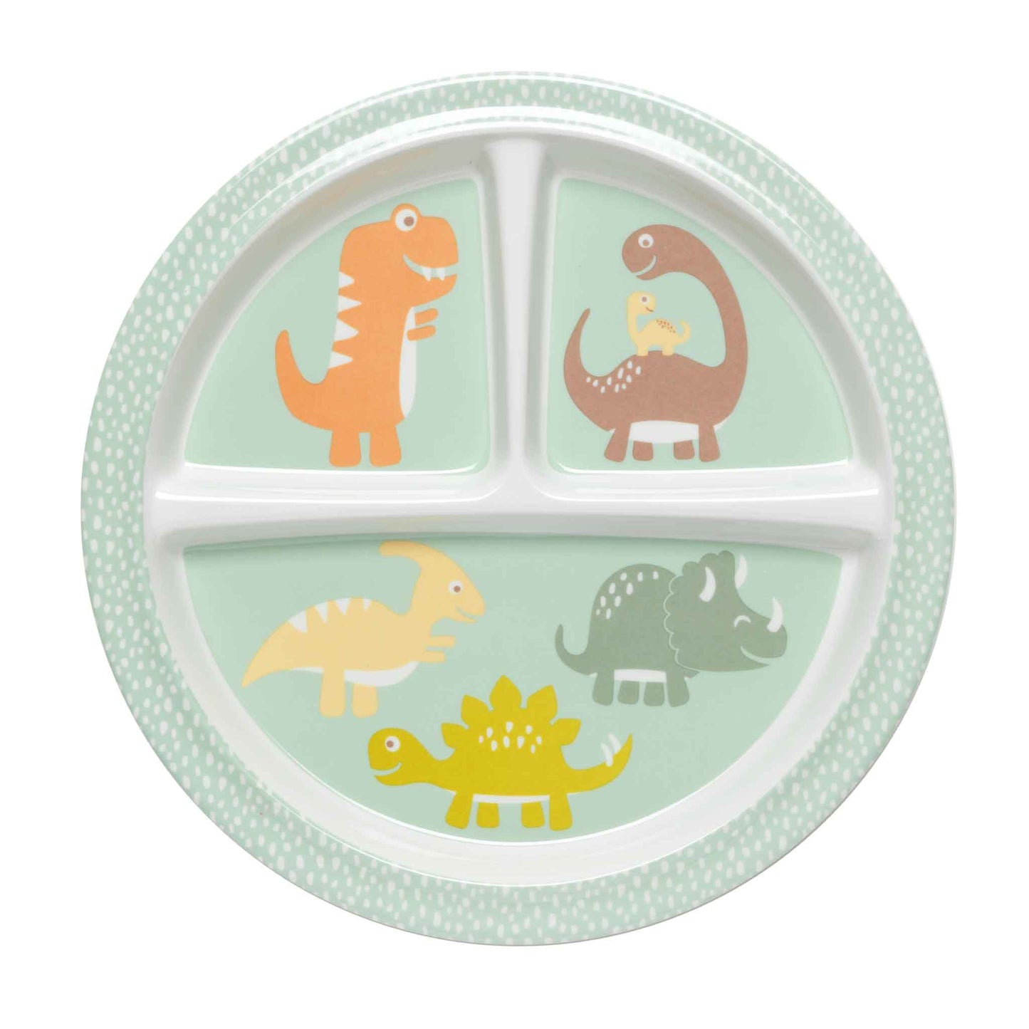 Baby Dinosaur Divided Suction Plate - Ali's Wagon