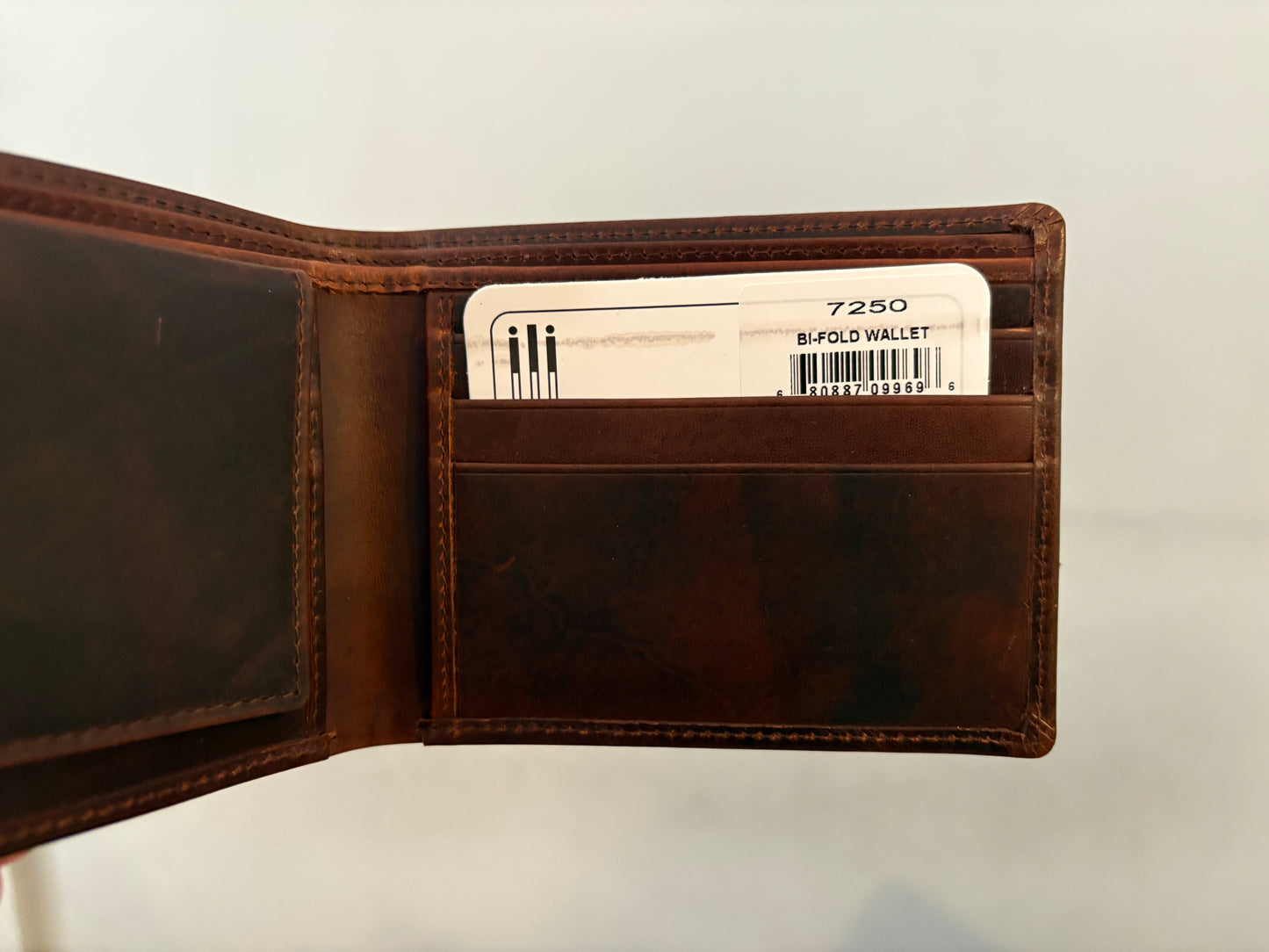 Chocolate Bifold Wallet with Removable ID Holder