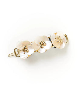 Aiyana Mother of Pearl Flowers Barrette