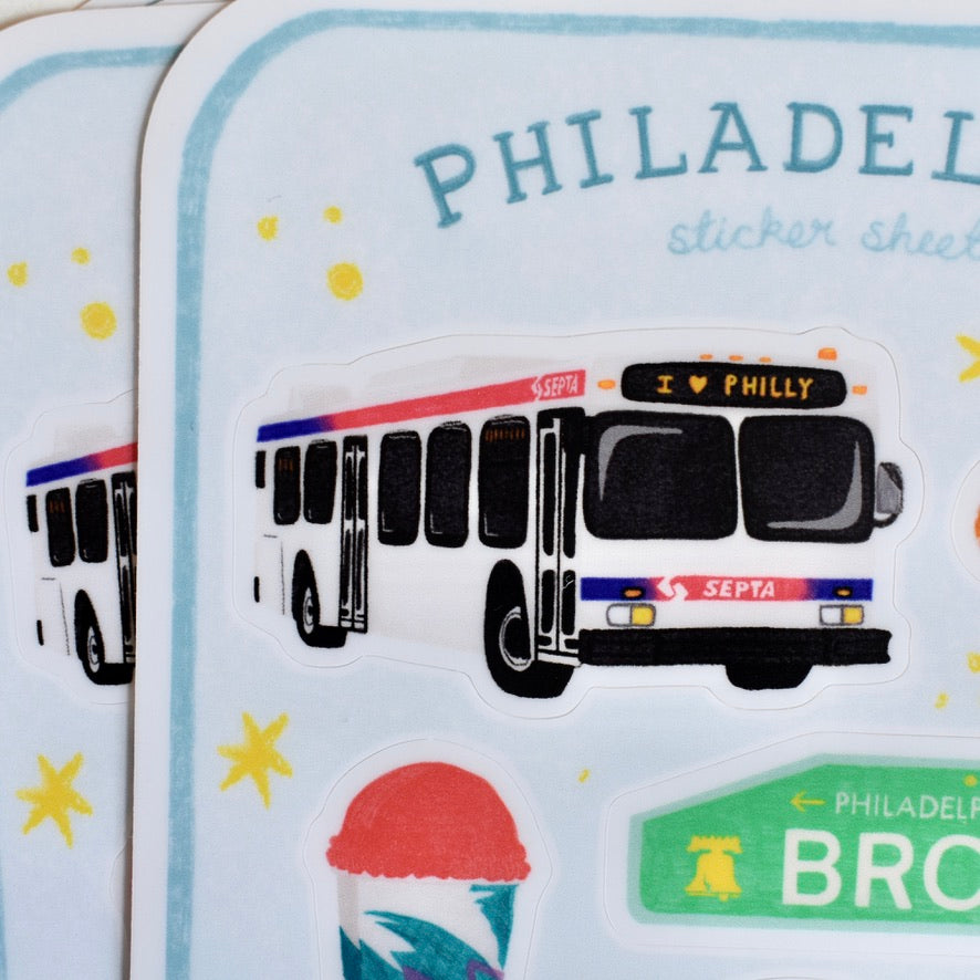 Philadelphia Sticker Sheet - Ali's Wagon