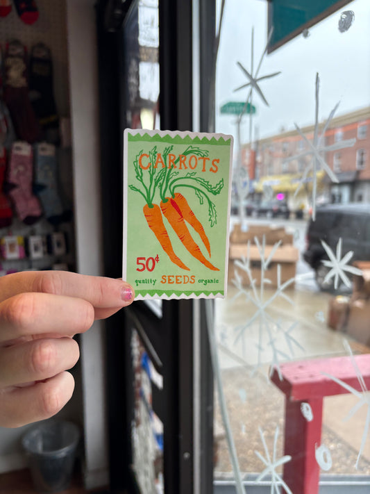 Carrot Seed Packet Sticker