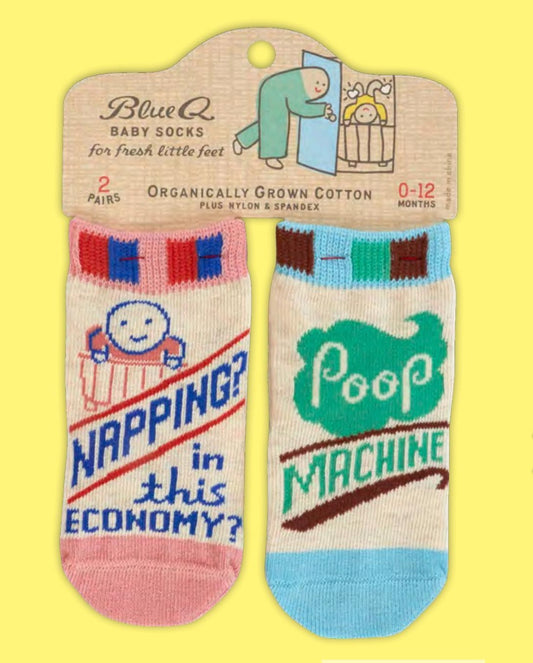 Napping/Poop Machine Baby Socks