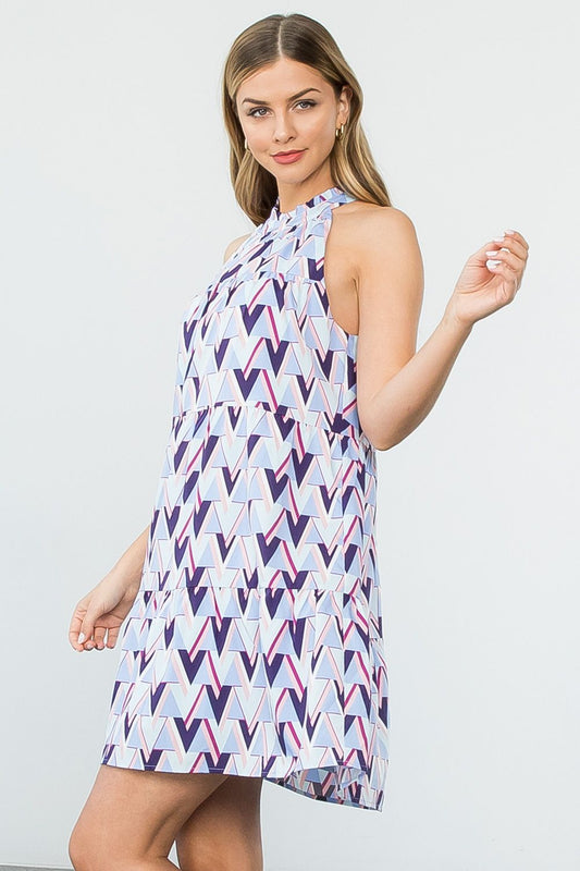 Halter Patterned Dress