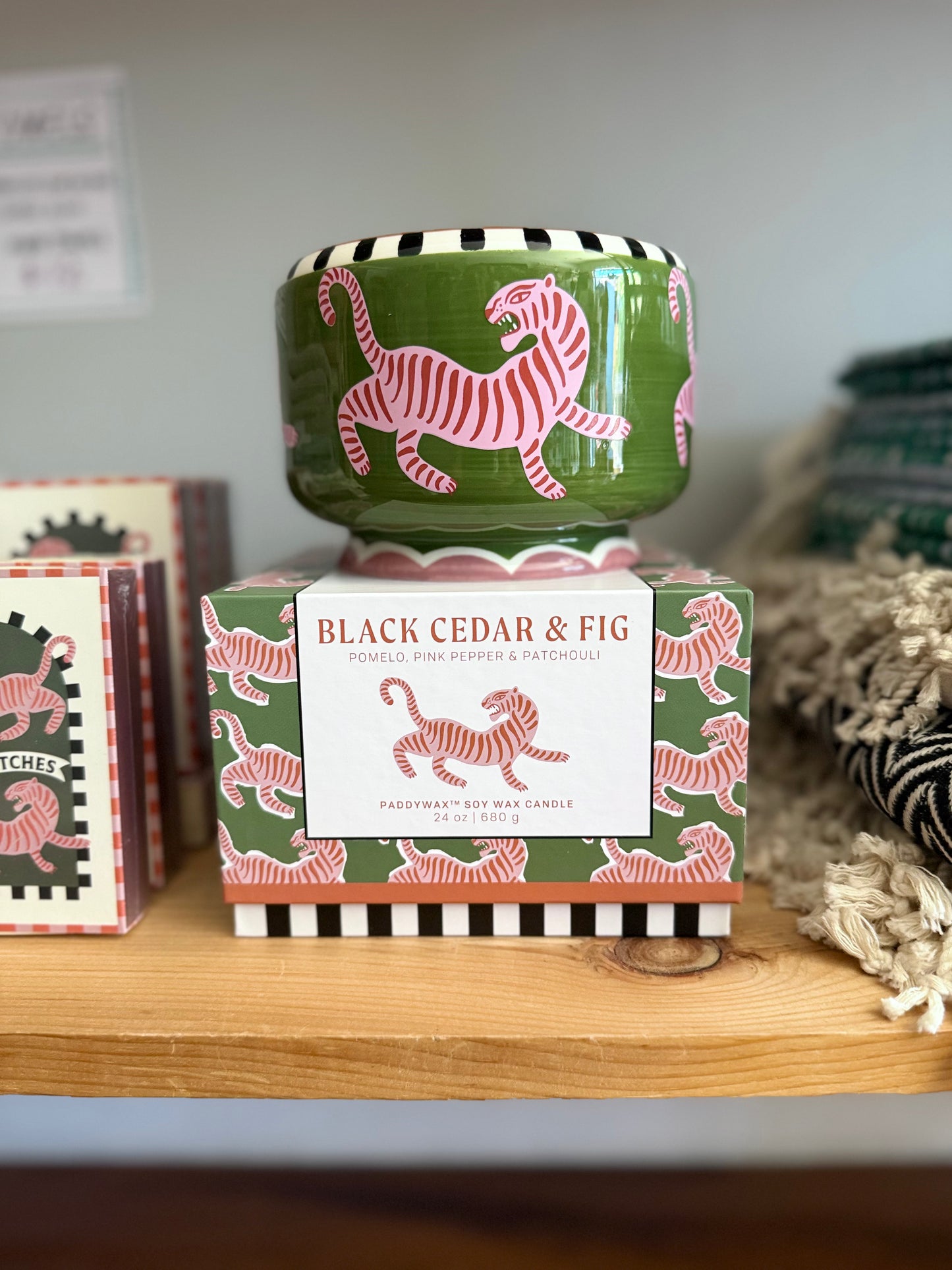 Black Cedar & Fig 24oz A Dopo Ceramic Candle