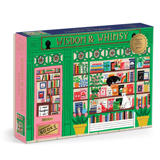 Wisdom & Whimsy Bookshop Foil 1000 Piece Puzzle