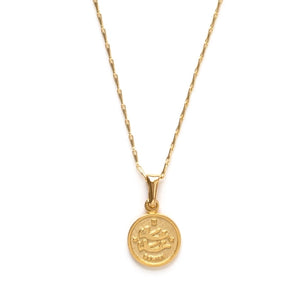 Gemini Zodiac Medallion Necklace