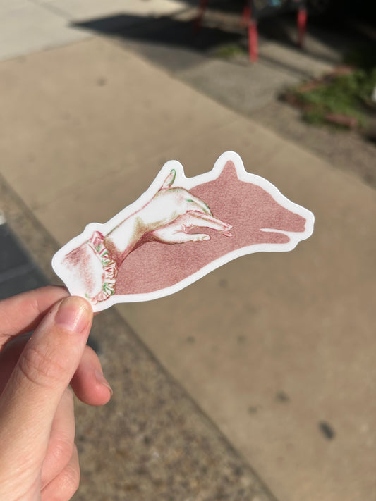 Shadow Puppet Dog Sticker