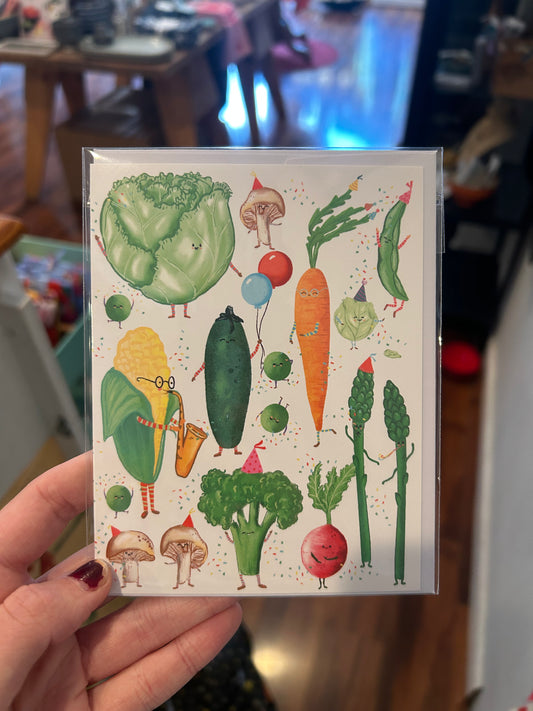 Veggie Party Greeting Card