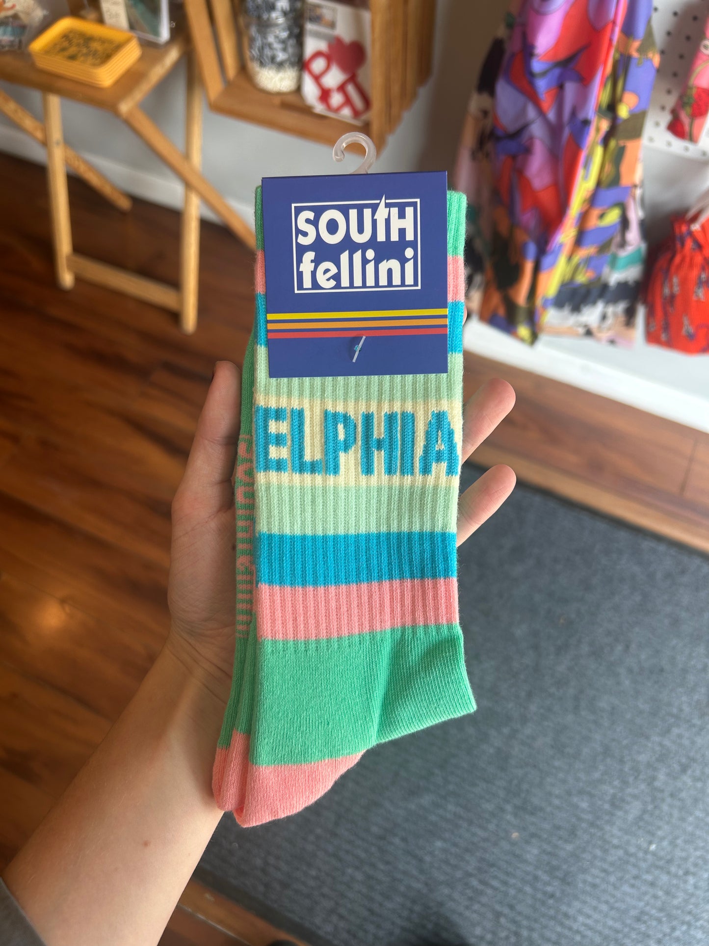 Philadelphia Sunrise Socks - Cotton Candy