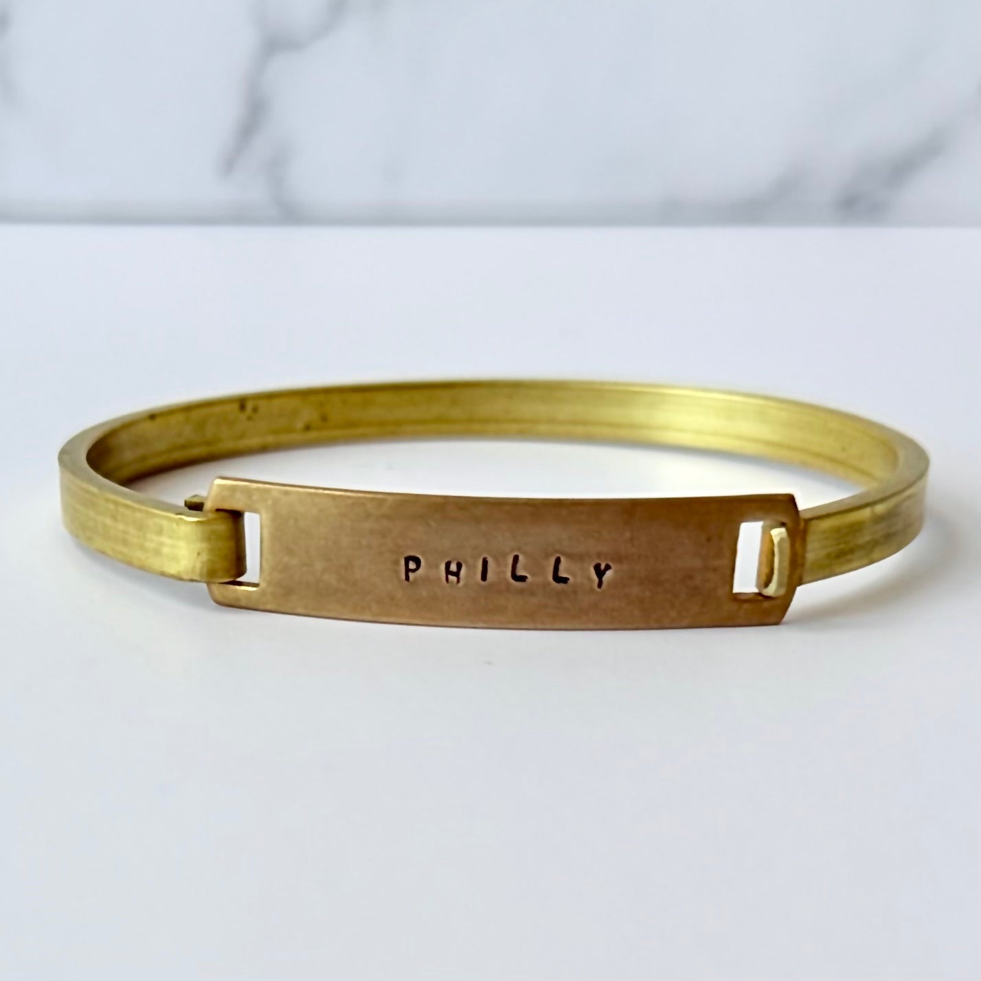 Hand Stamped Brass Cuff