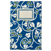 Load image into Gallery viewer, Marine Blue &amp; Acid Yellow Ivy Hardcover Notebook