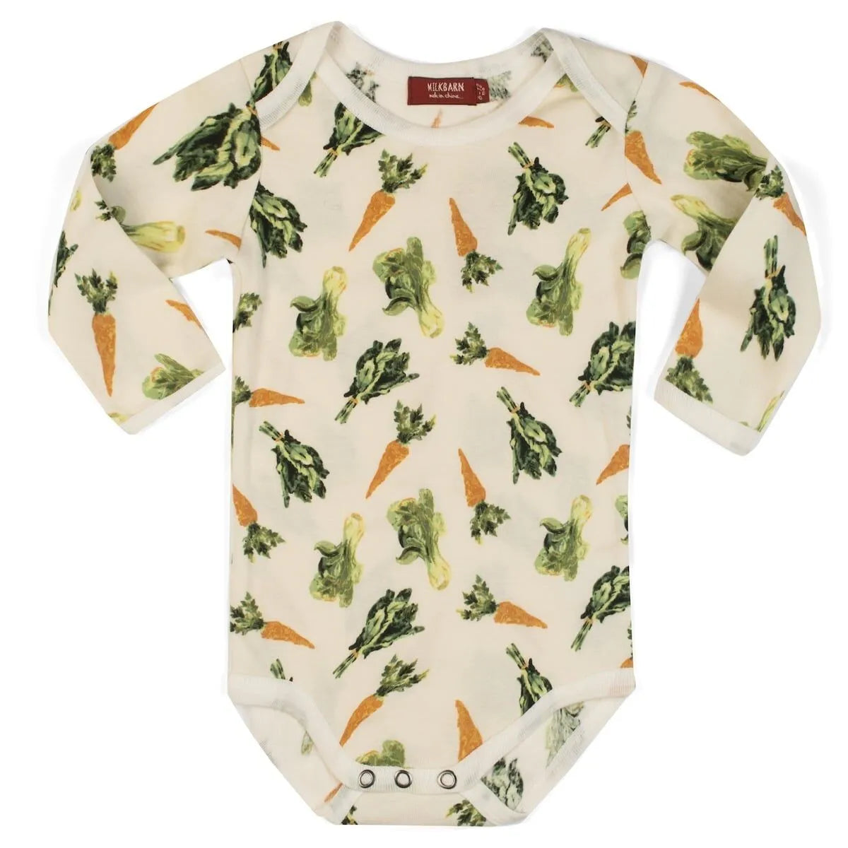 Fresh Veggies Organic Long Sleeve Onesie