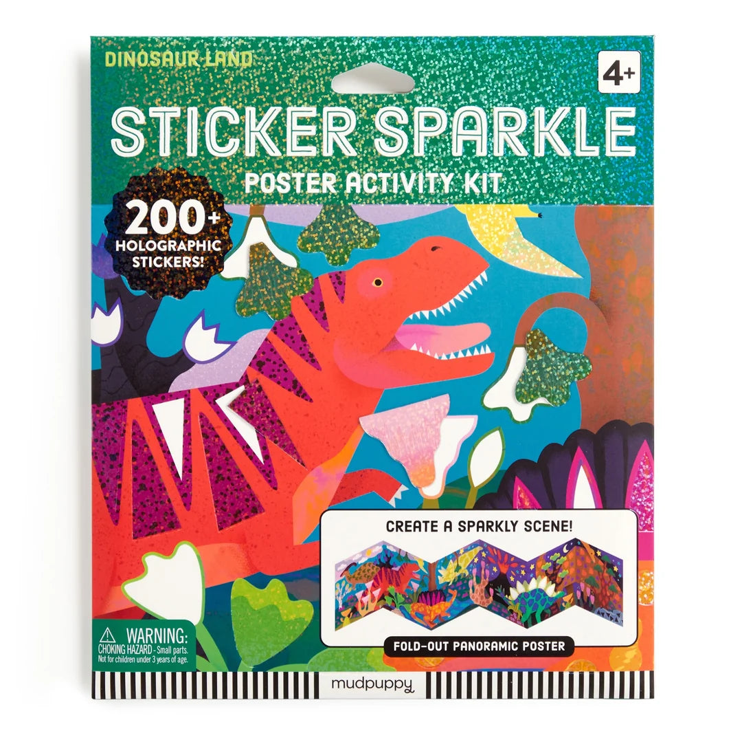 Sticker Sparkle Poster Activity Kit: Dinosaur Land