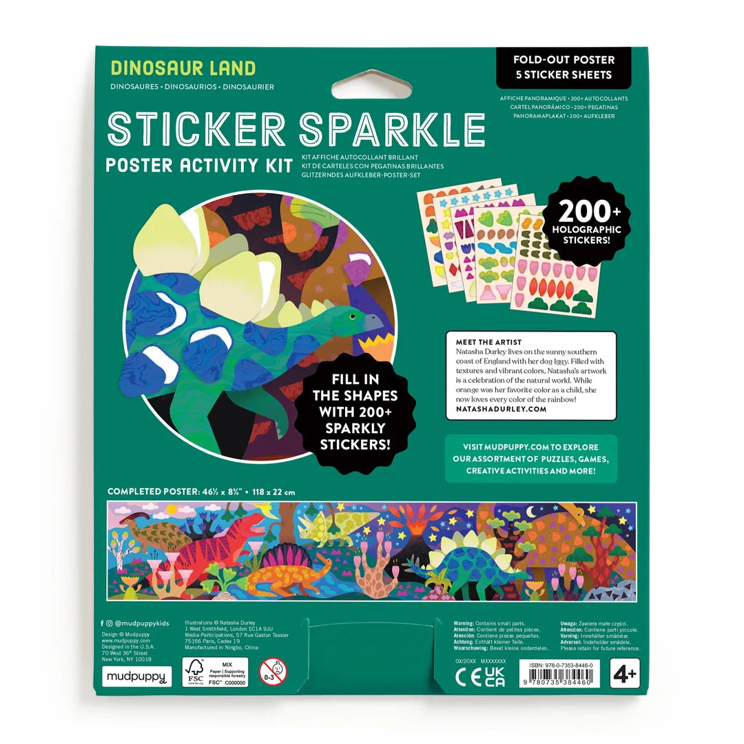 Sticker Sparkle Poster Activity Kit: Dinosaur Land