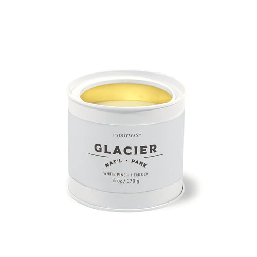 Glacier White Pine & Hemlock Parks Tin Candle