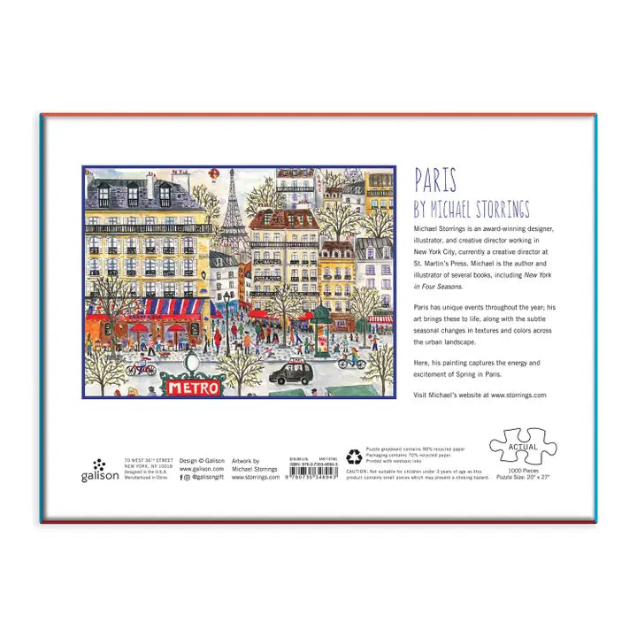 Paris Michael Storrings 1000 Piece Puzzle