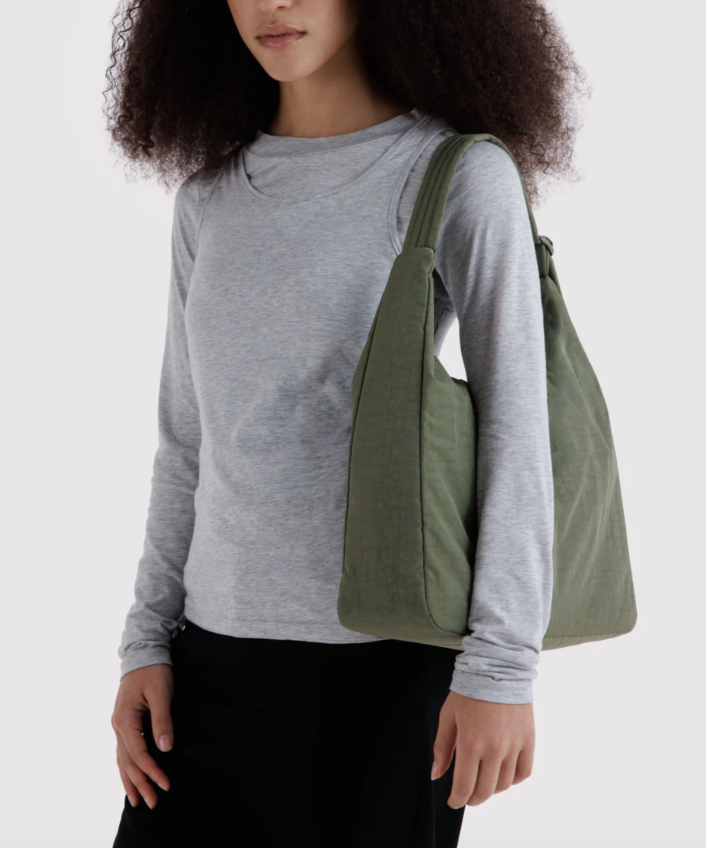 Caper Nylon Baggu Shoulder Bag