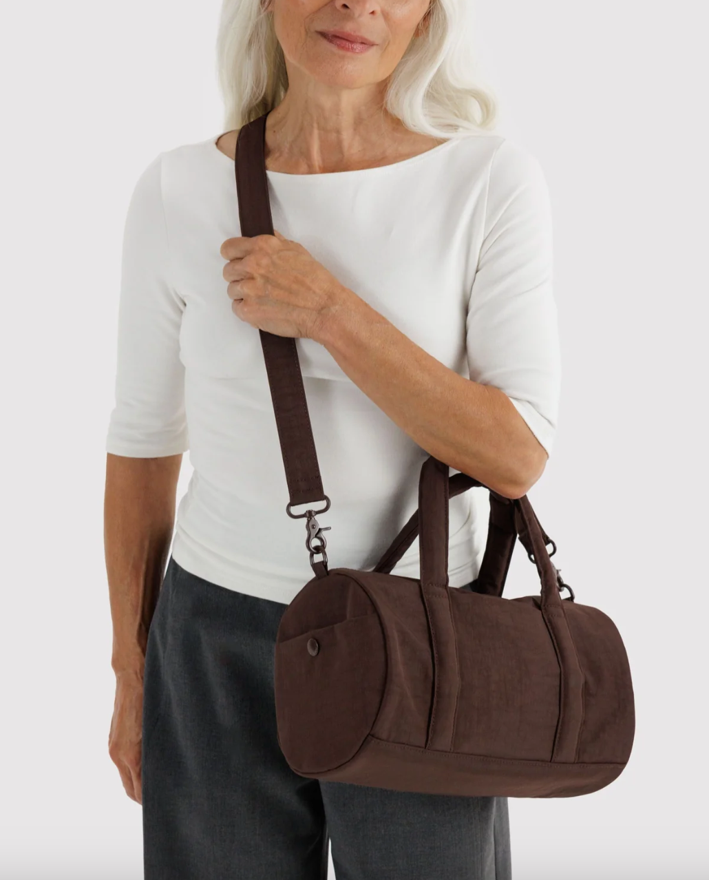Coffee Nylon Duffle Bag